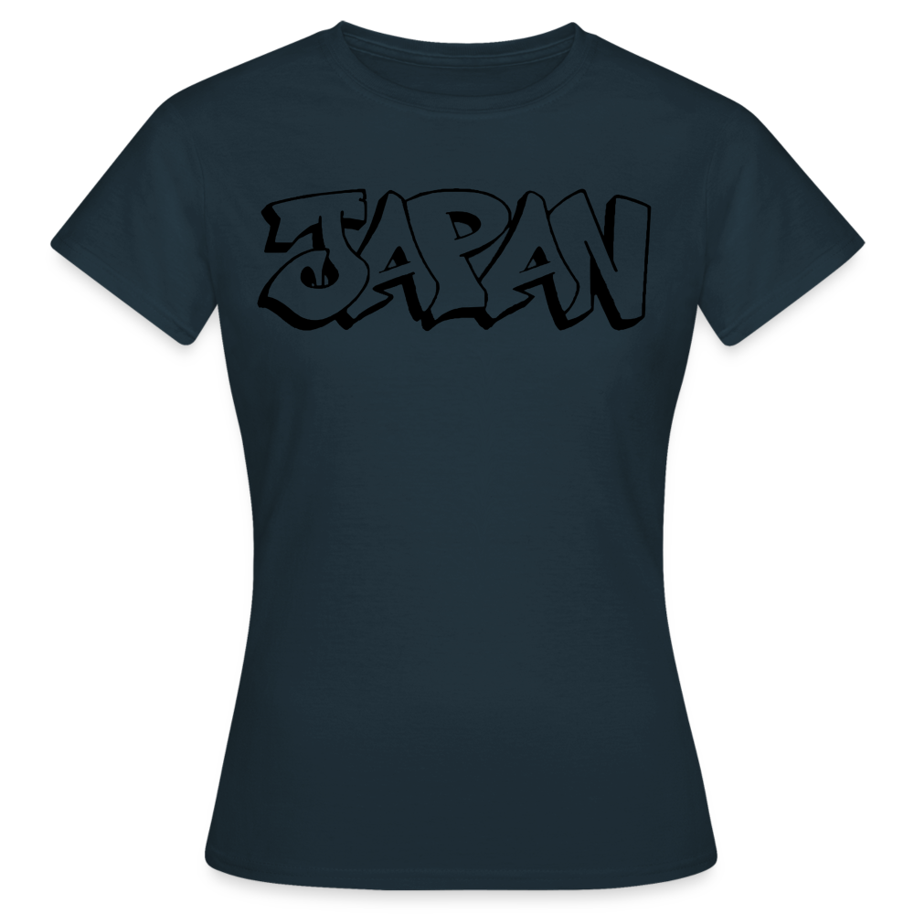 T-Shirt Ladies Japan Graffiti "JP Plain" - Navy