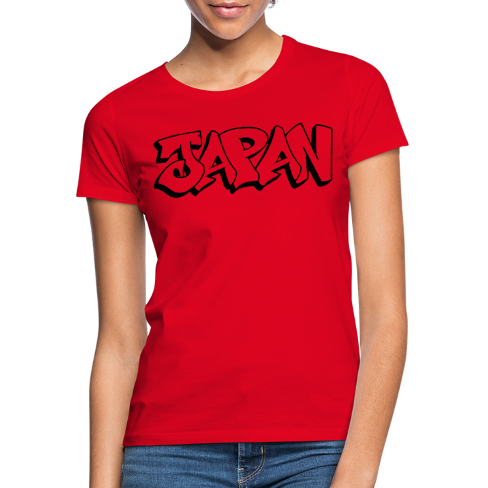T-Shirt Ladies Japan Graffiti "JP Plain" - Rot