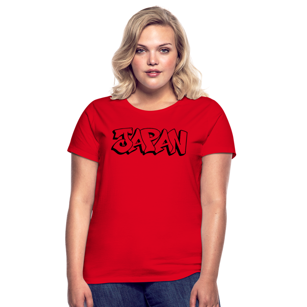 T-Shirt Ladies Japan Graffiti "JP Plain" - Rot