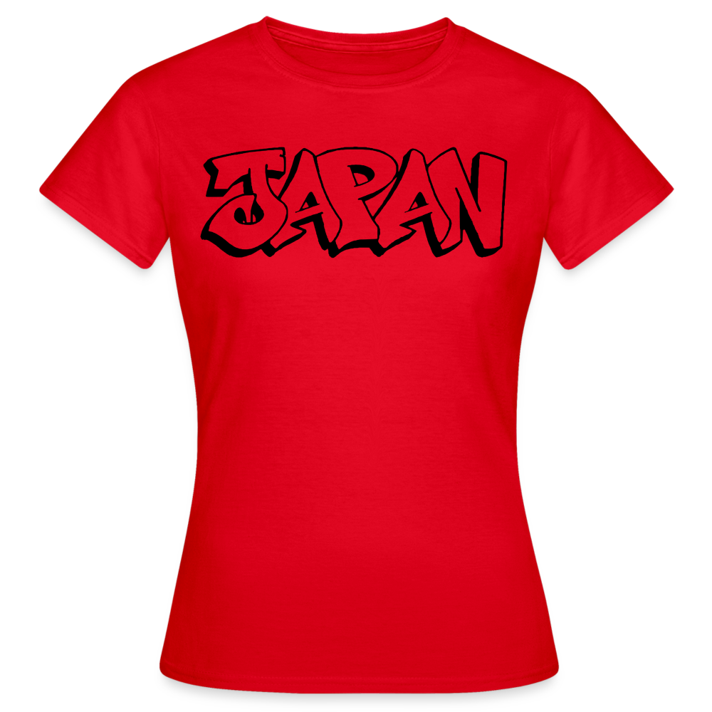 T-Shirt Ladies Japan Graffiti "JP Plain" - Rot