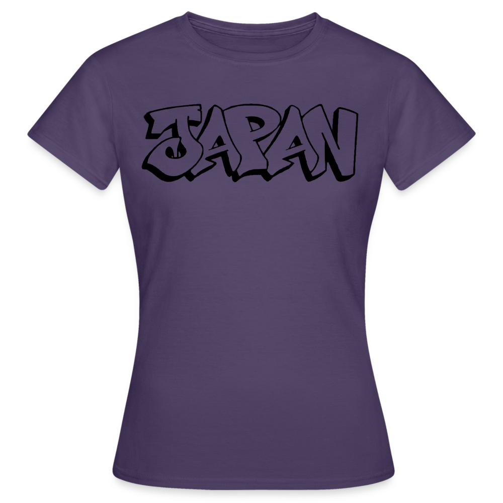 T-Shirt Ladies Japan Graffiti "JP Plain" - Dunkellila
