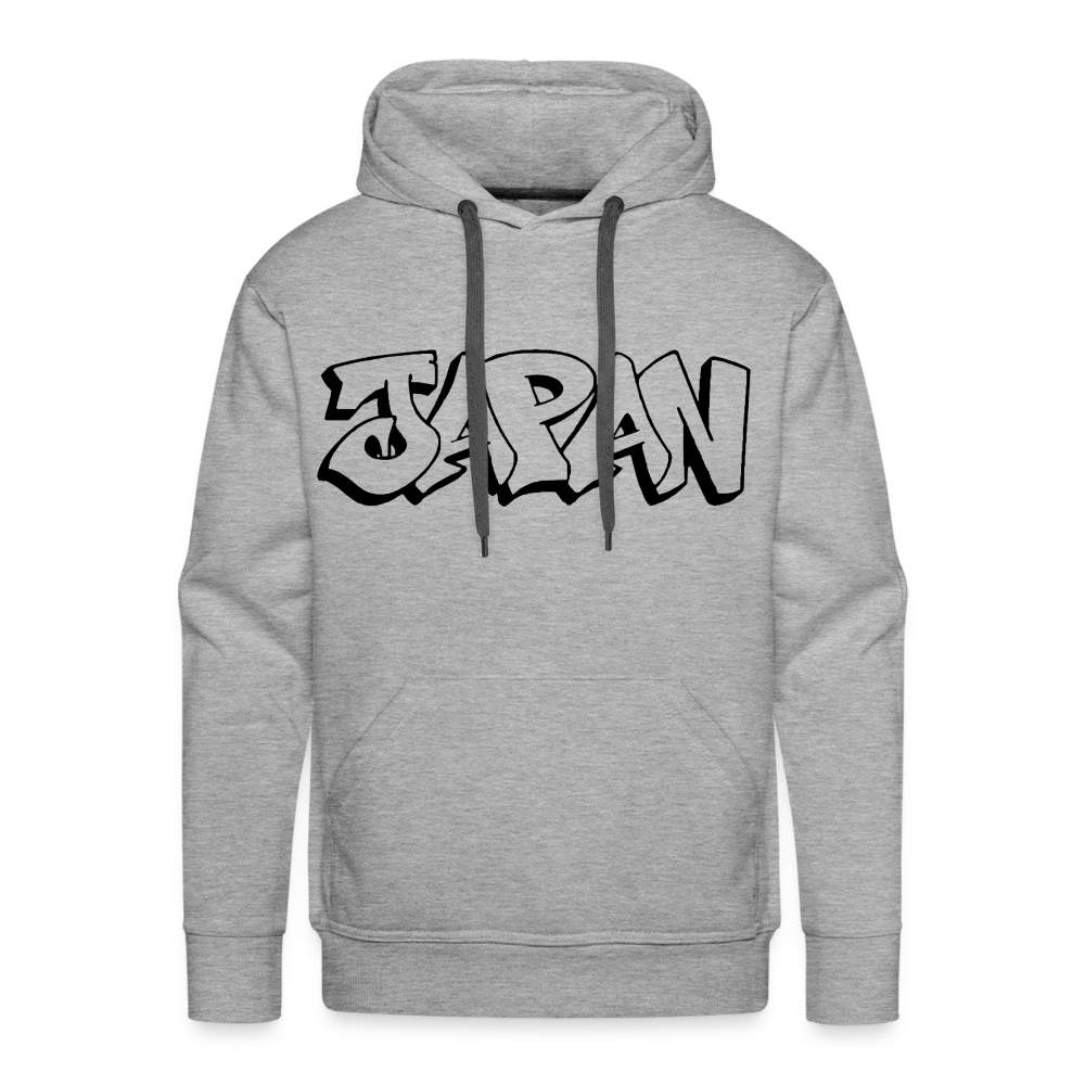 Hoodie Japan Graffiti "JP Plain" - Grau meliert
