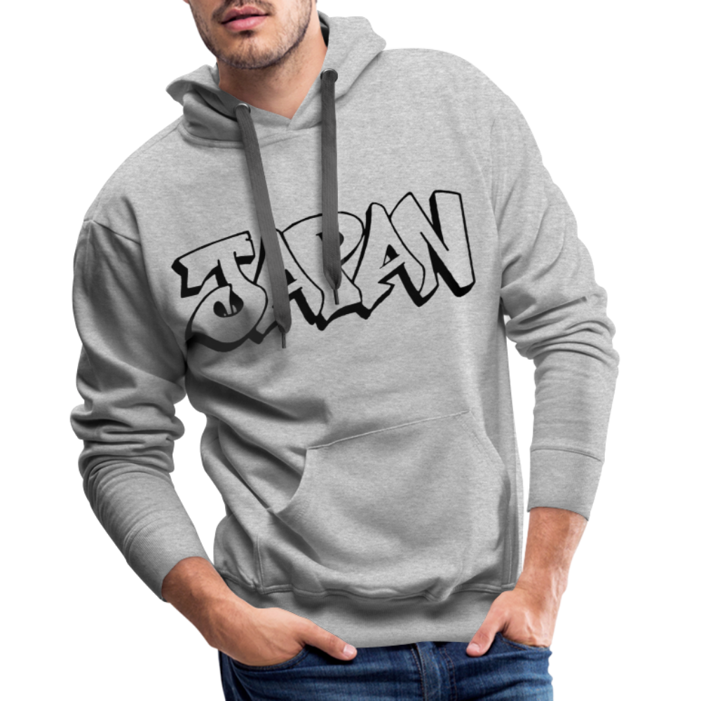 Hoodie Japan Graffiti "JP Plain" - Grau meliert