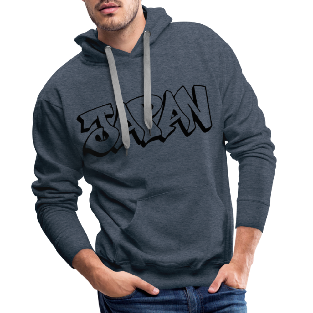 Hoodie Japan Graffiti "JP Plain" - Jeansblau