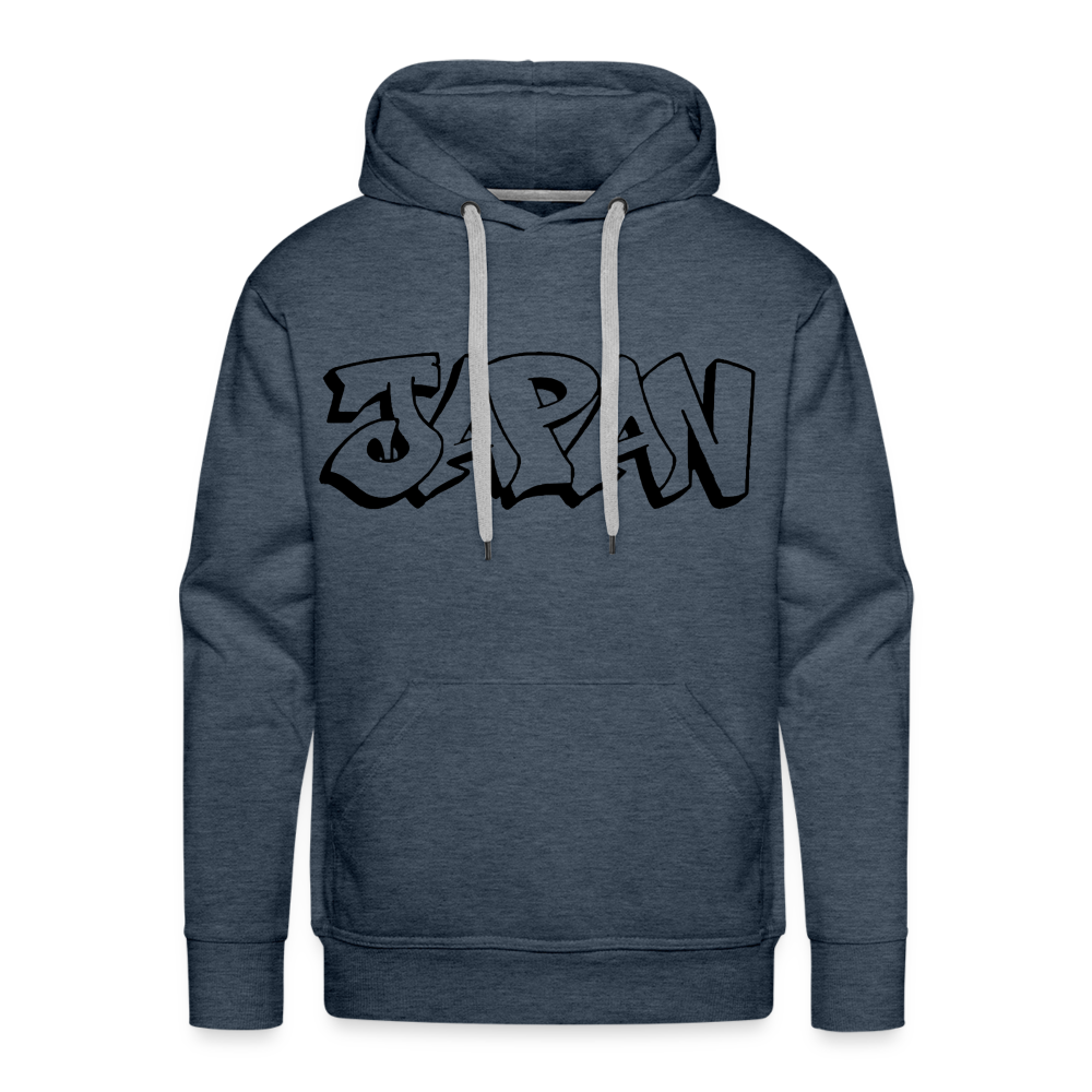 Hoodie Japan Graffiti "JP Plain" - Jeansblau