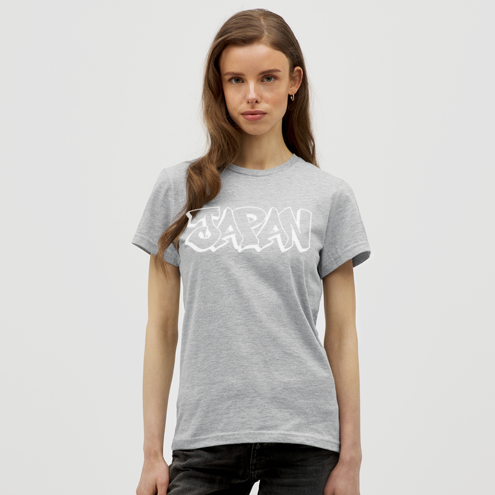 T-Shirt Ladies Japan Graffiti "JP Bright Edition" - Grau meliert