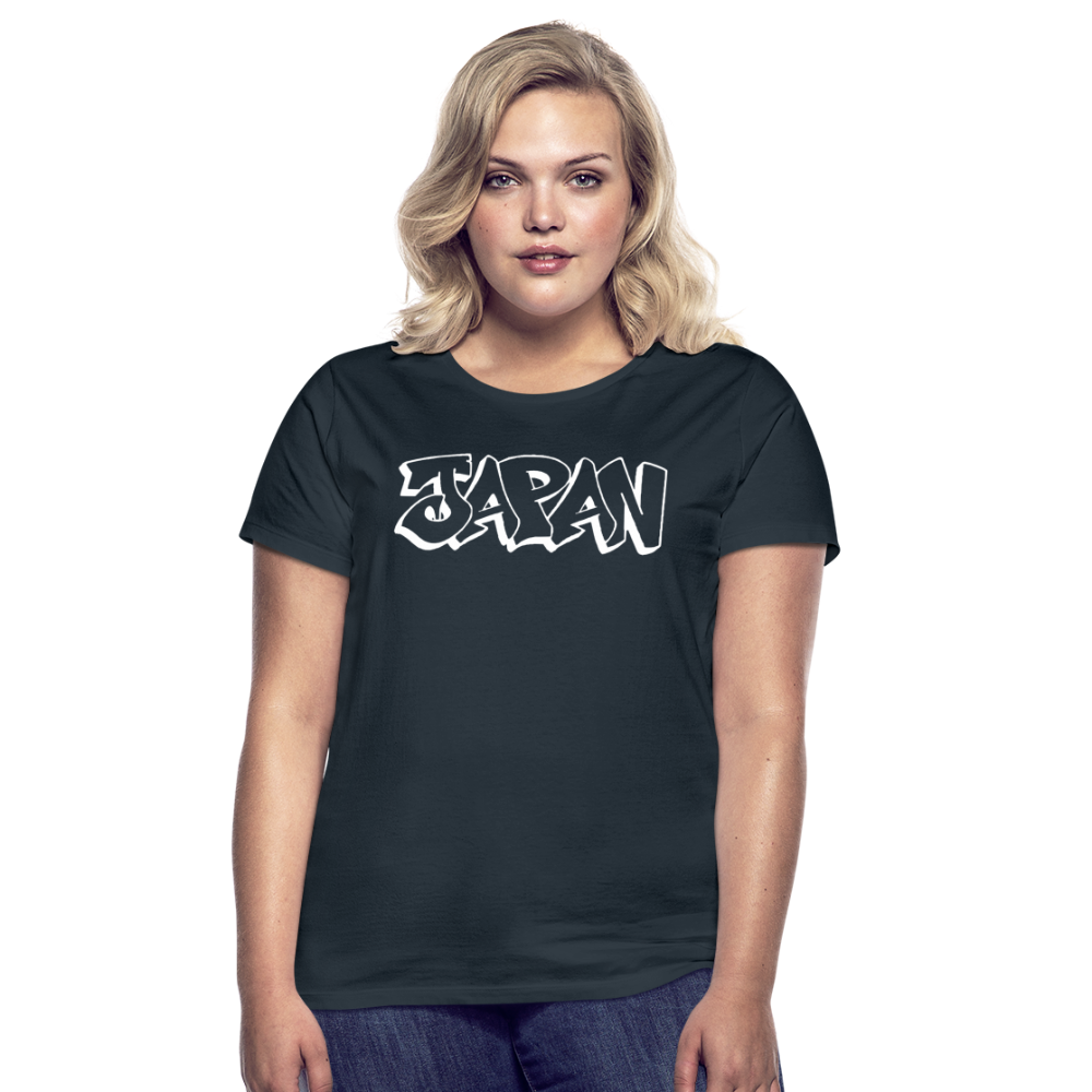 T-Shirt Ladies Japan Graffiti "JP Bright Edition" - Navy