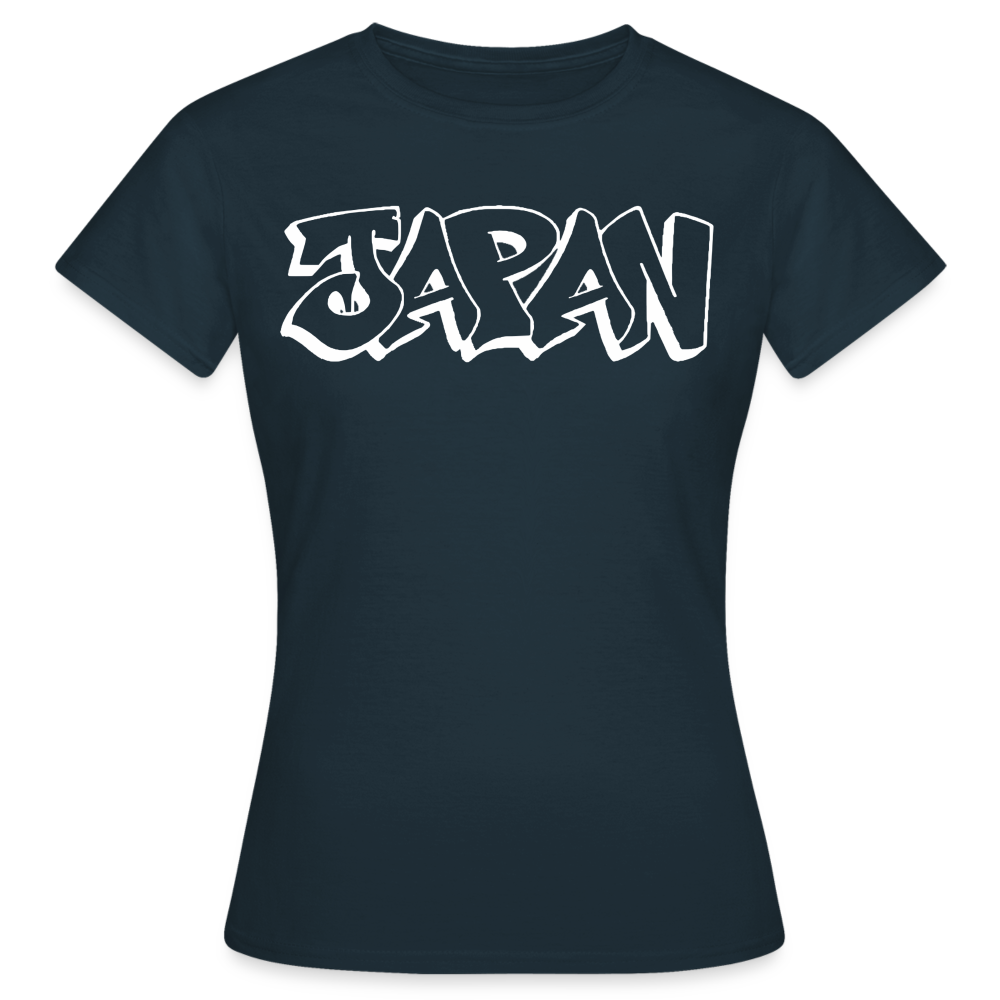 T-Shirt Ladies Japan Graffiti "JP Bright Edition" - Navy