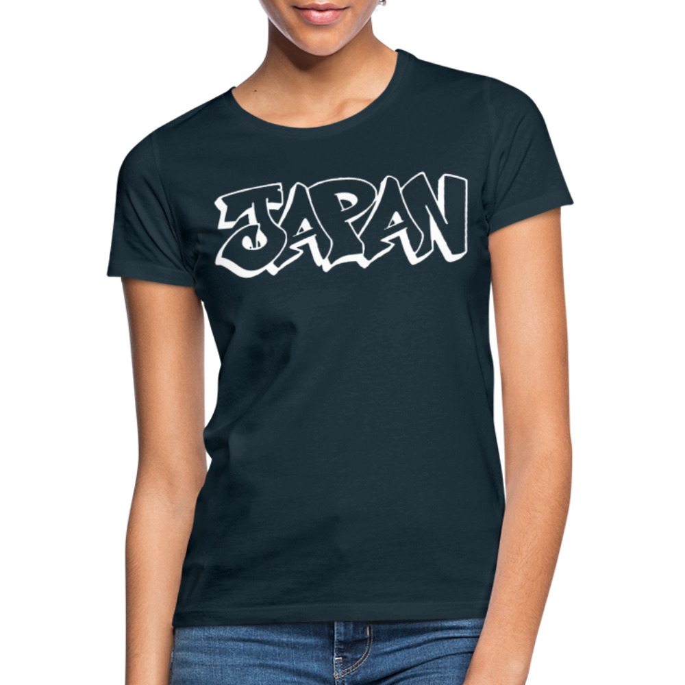 T-Shirt Ladies Japan Graffiti "JP Bright Edition" - Navy