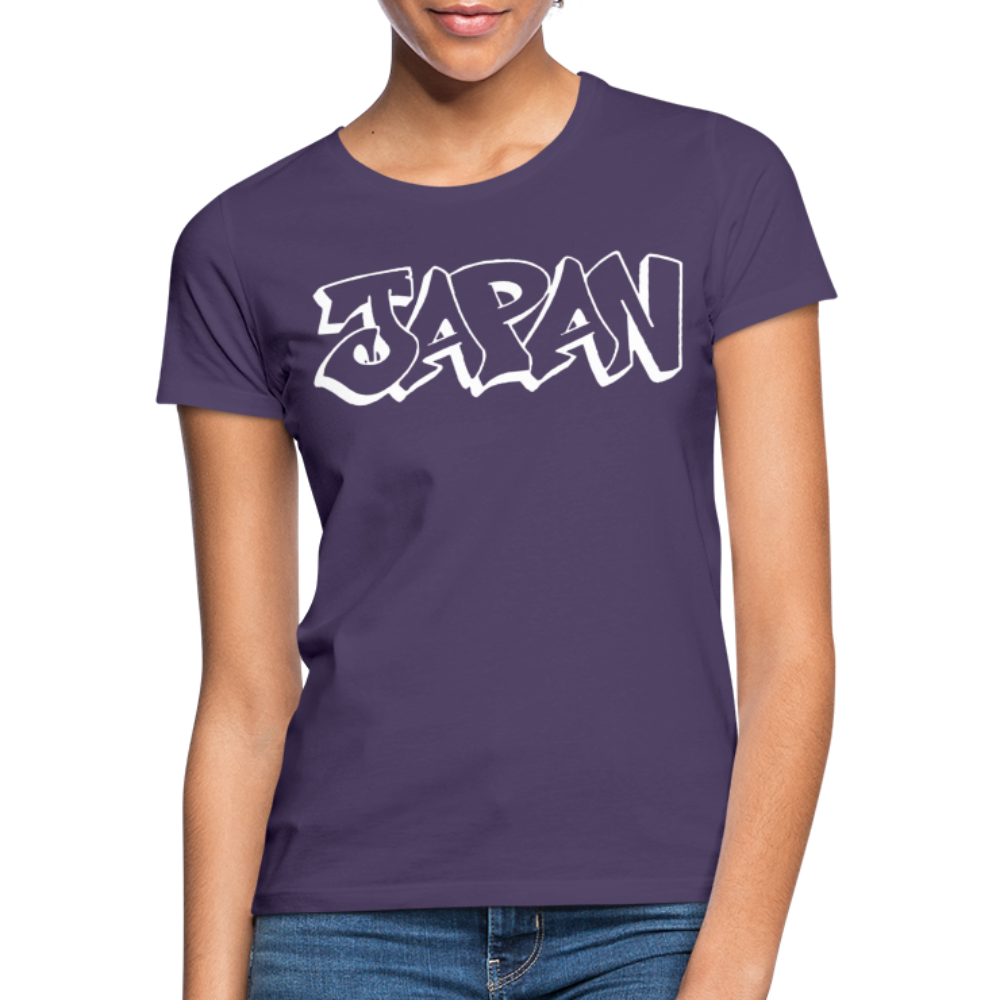 T-Shirt Ladies Japan Graffiti "JP Bright Edition" - Dunkellila