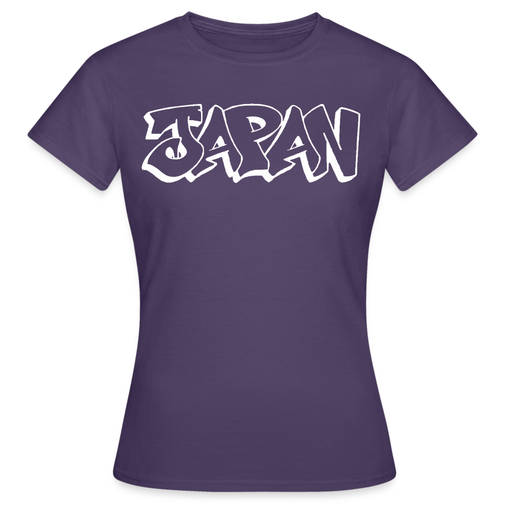 T-Shirt Ladies Japan Graffiti "JP Bright Edition" - Dunkellila