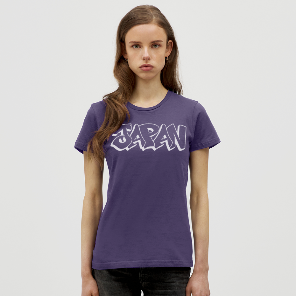 T-Shirt Ladies Japan Graffiti "JP Bright Edition" - Dunkellila