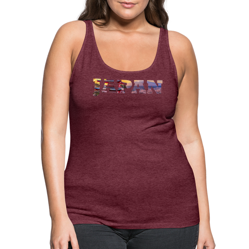 Tanktop Ladies Japan "Bold Panorama" - Bordeauxrot meliert