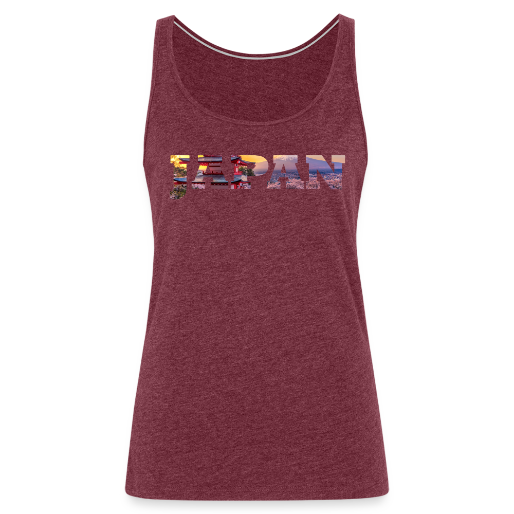 Tanktop Ladies Japan "Bold Panorama" - Bordeauxrot meliert