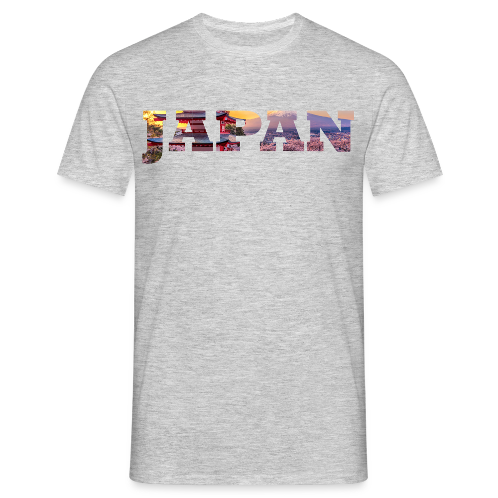 T-Shirt Japan "Bold Panorama" - Grau meliert