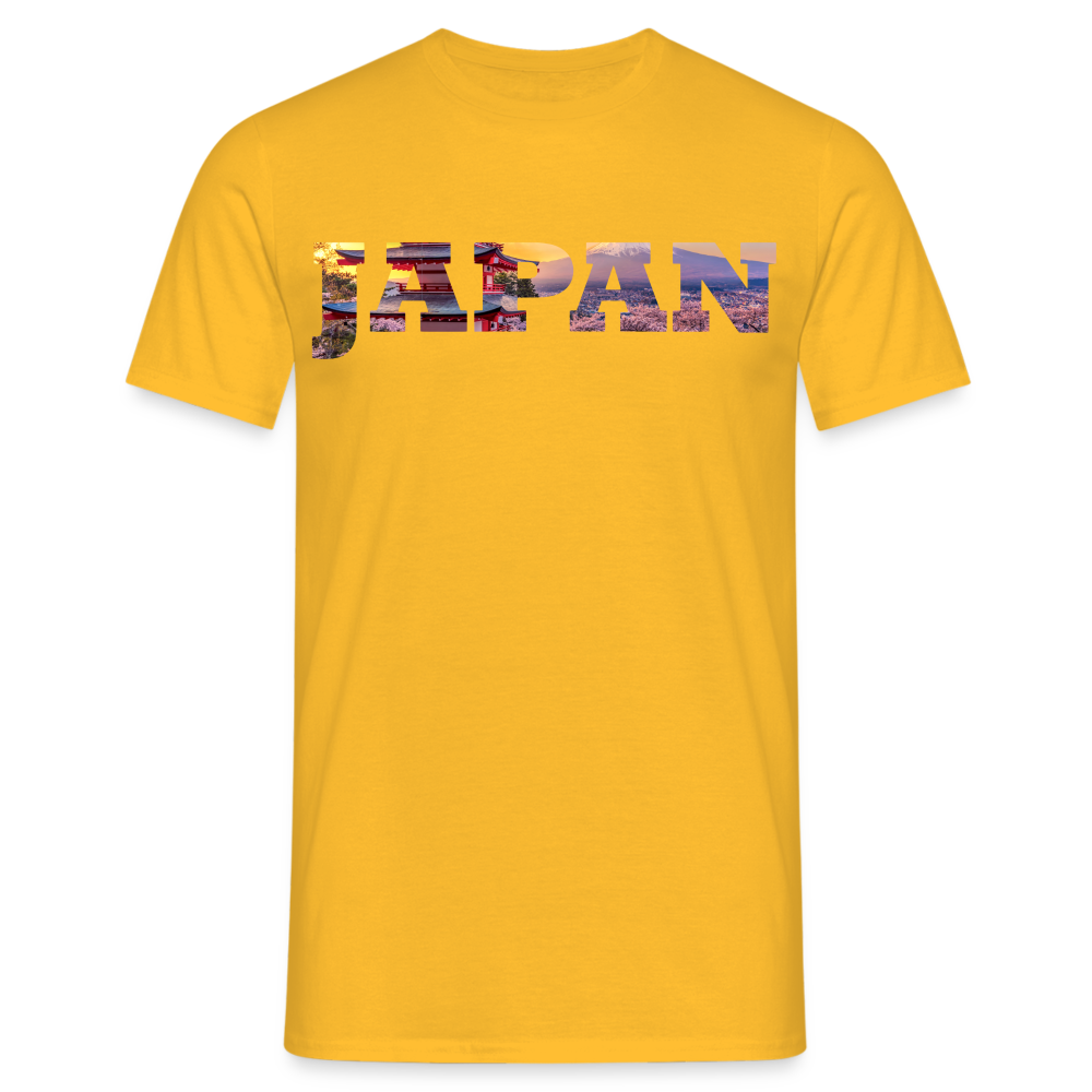 T-Shirt Japan "Bold Panorama" - Gelb