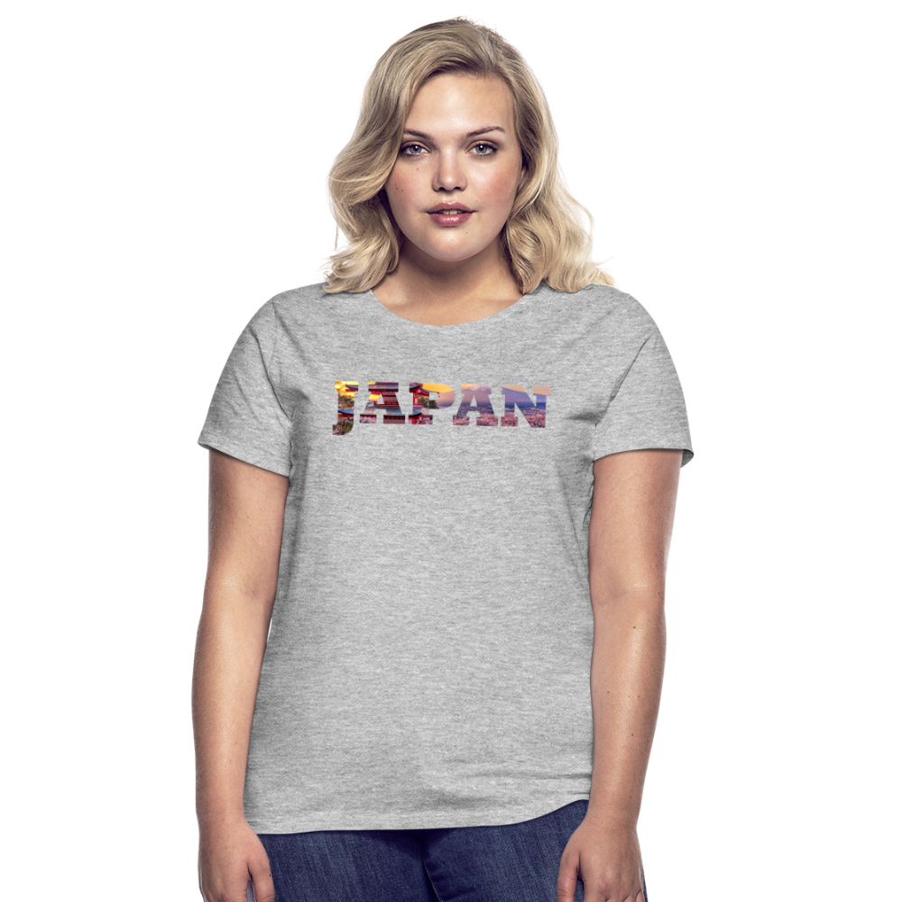T-Shirt Ladies Japan "Bold Panorama" - Grau meliert