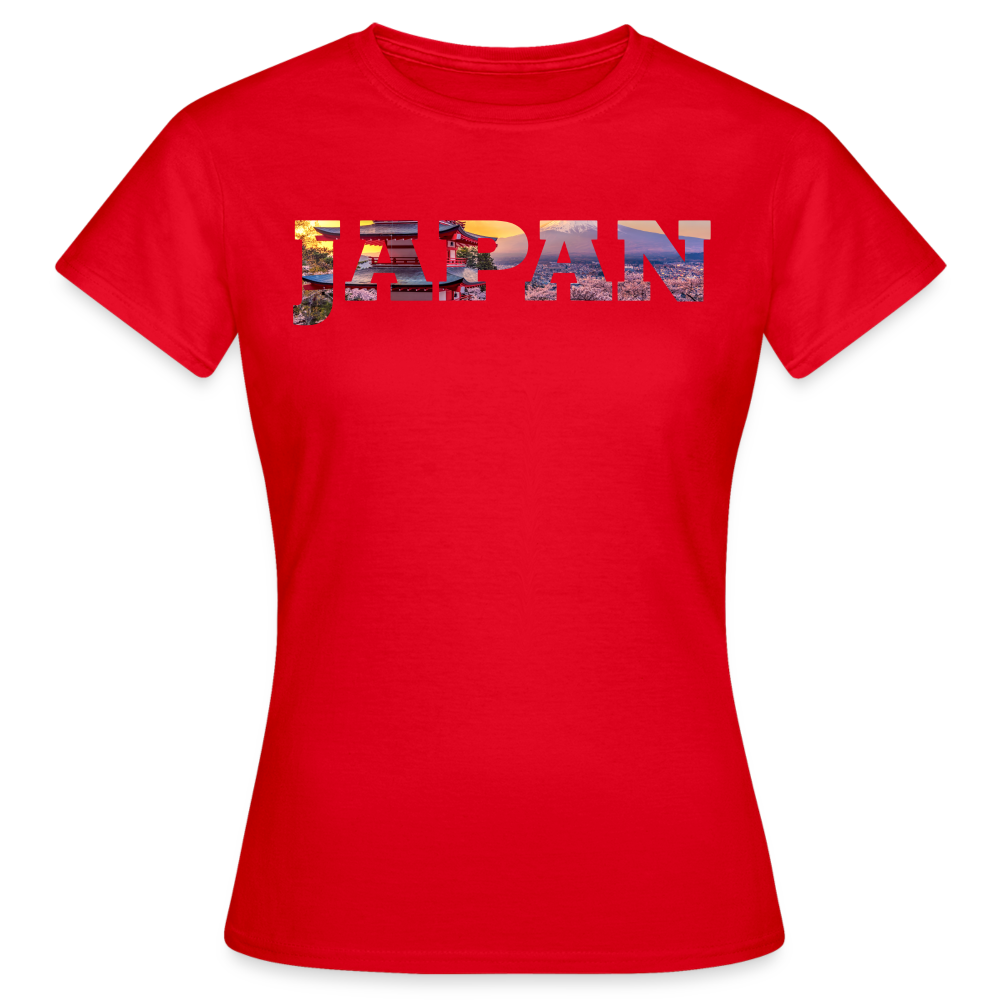 T-Shirt Ladies Japan "Bold Panorama" - Rot