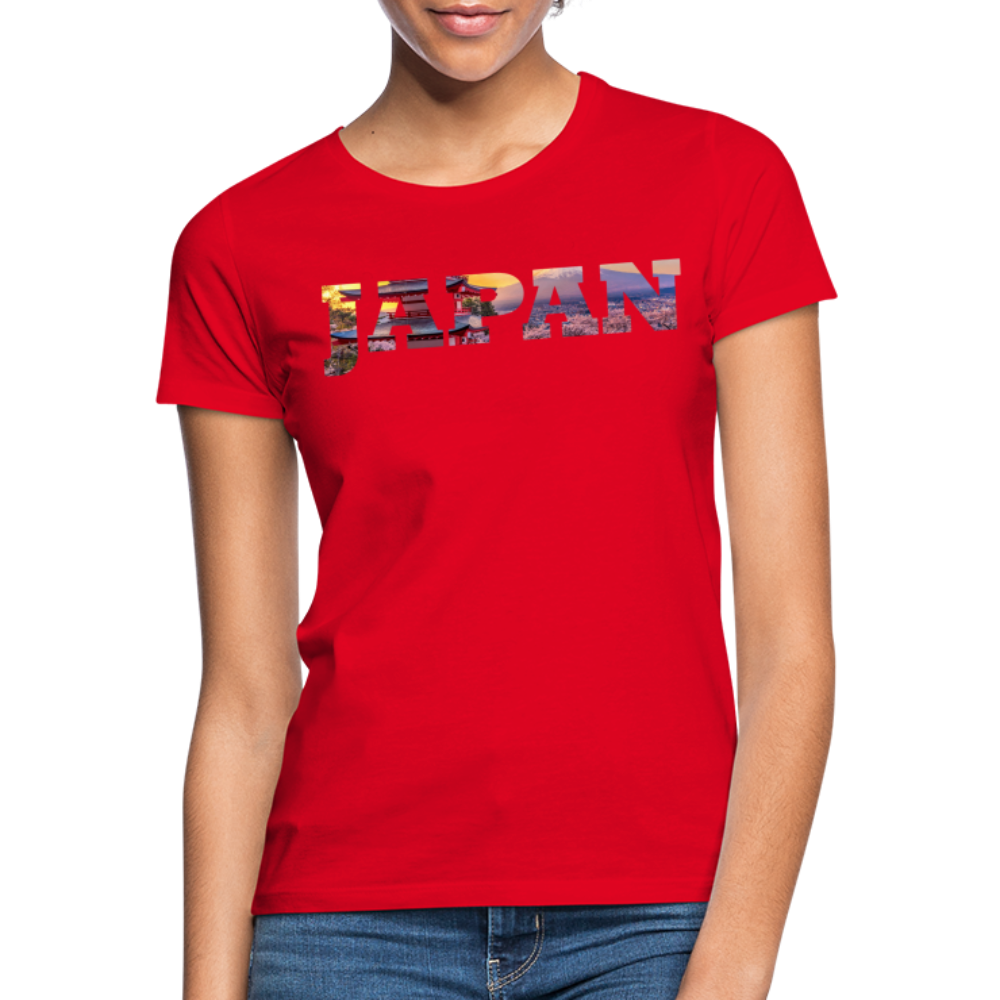 T-Shirt Ladies Japan "Bold Panorama" - Rot
