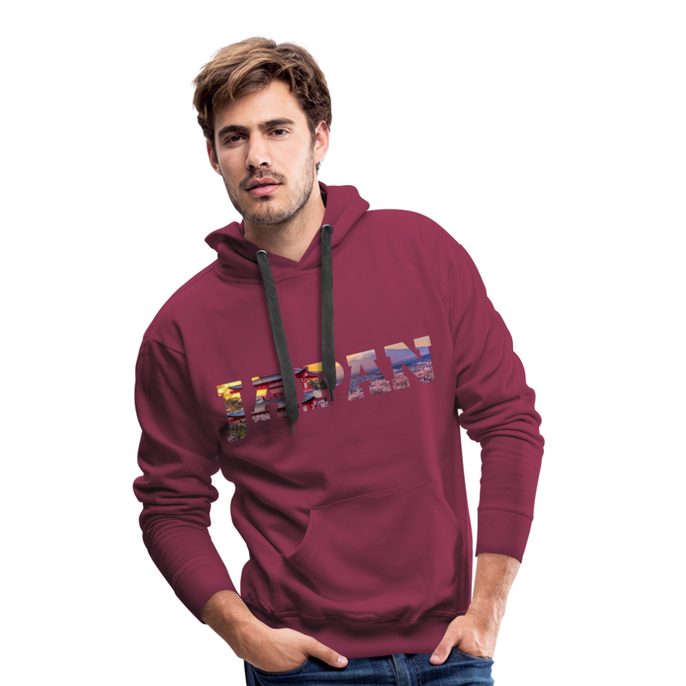 Hoodie Japan "Bold Panorama" - Bordeaux