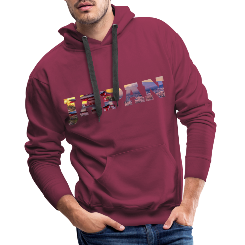 Hoodie Japan "Bold Panorama" - Bordeaux
