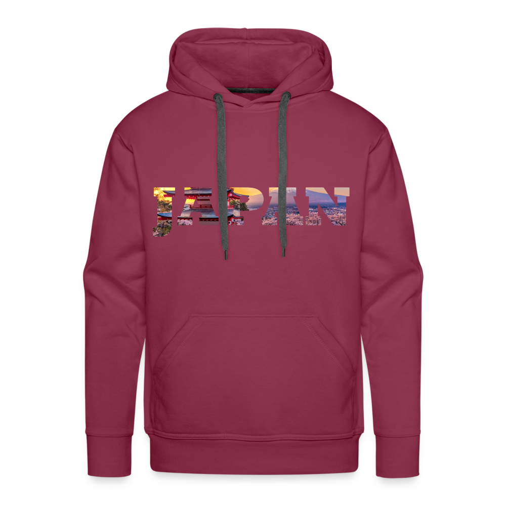 Hoodie Japan "Bold Panorama" - Bordeaux