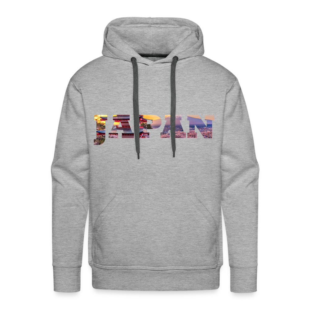 Hoodie Japan "Bold Panorama" - Grau meliert