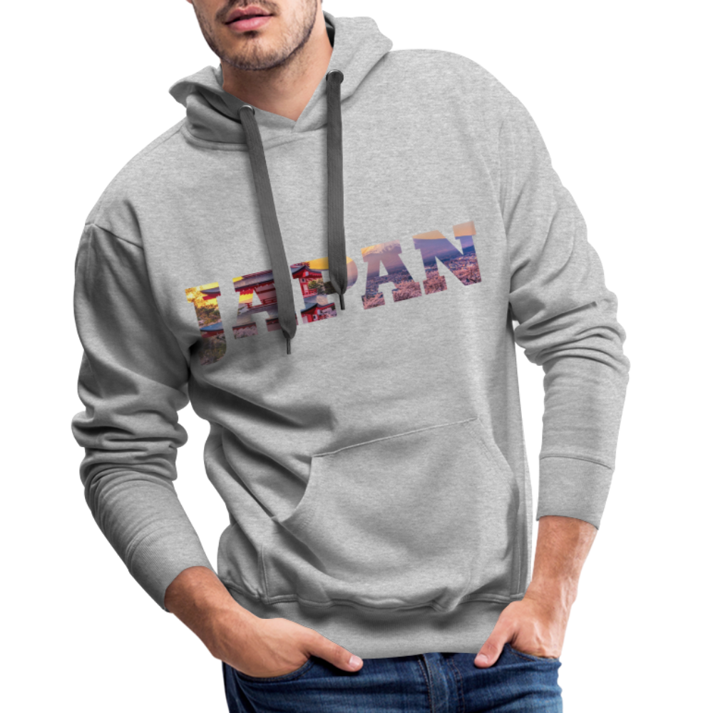 Hoodie Japan "Bold Panorama" - Grau meliert