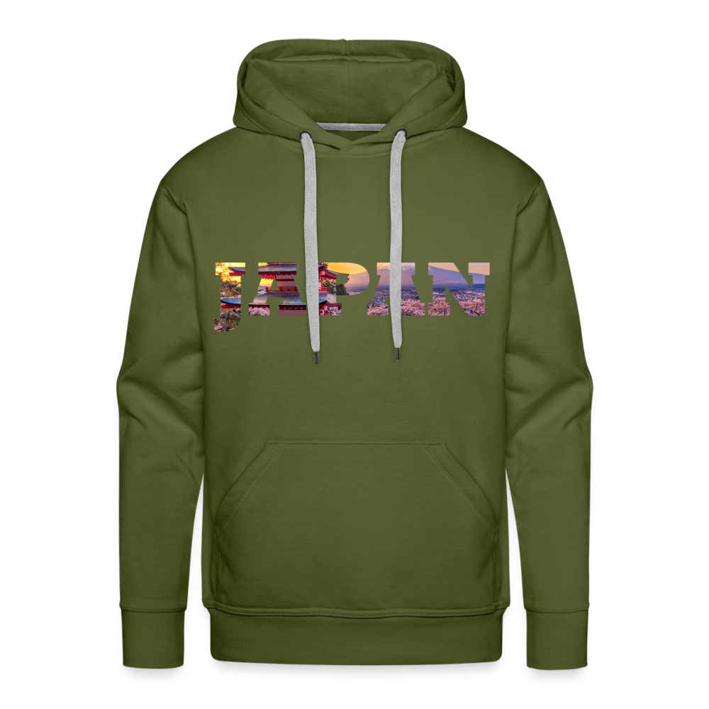 Hoodie Japan "Bold Panorama" - Olivgrün