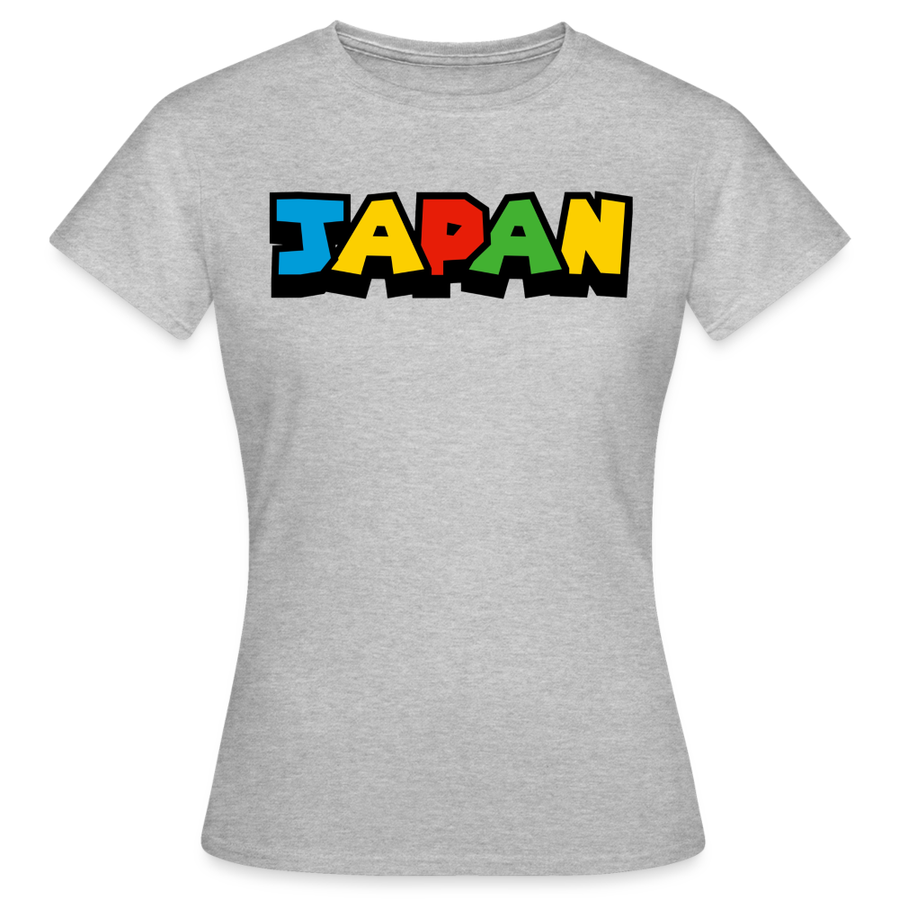 T-Shirt Ladies Japan "Mario Style" - Grau meliert