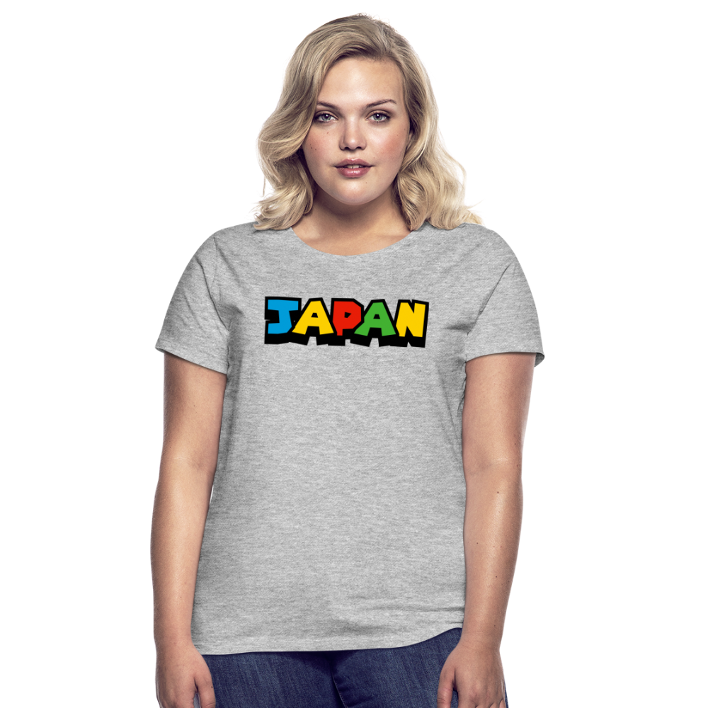 T-Shirt Ladies Japan "Mario Style" - Grau meliert