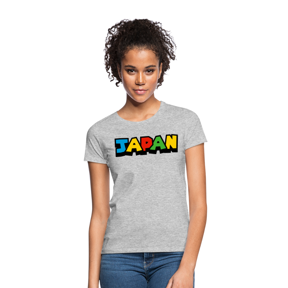 T-Shirt Ladies Japan "Mario Style" - Grau meliert