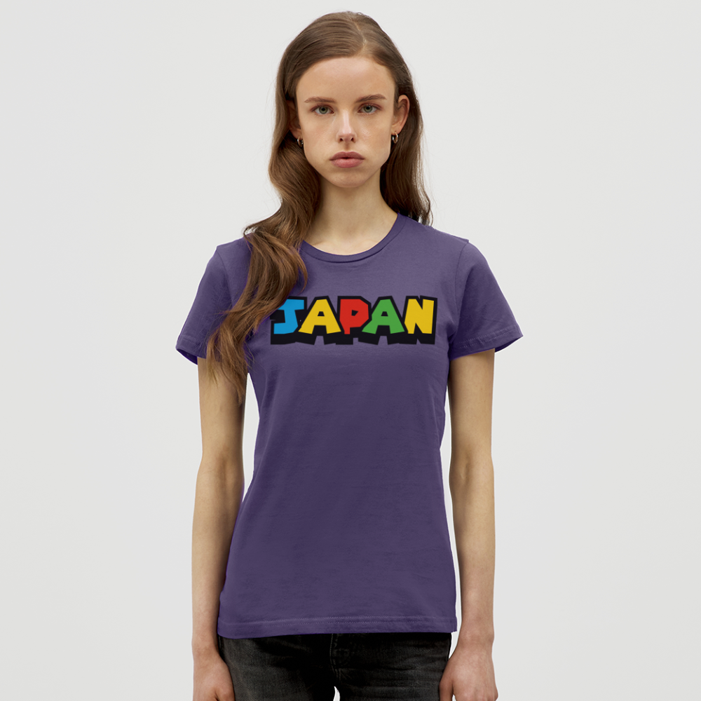T-Shirt Ladies Japan "Mario Style" - Dunkellila
