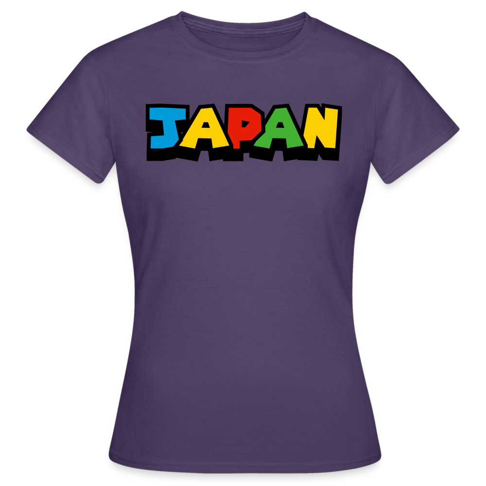 T-Shirt Ladies Japan "Mario Style" - Dunkellila