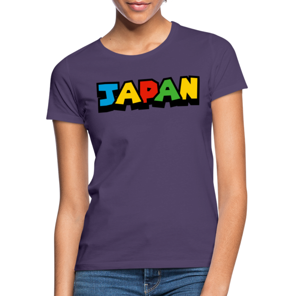 T-Shirt Ladies Japan "Mario Style" - Dunkellila