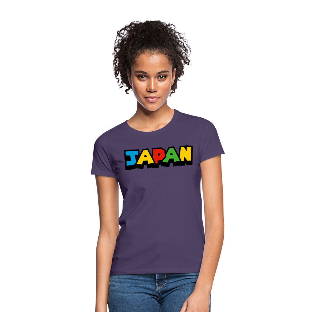 T-Shirt Ladies Japan "Mario Style" - Dunkellila