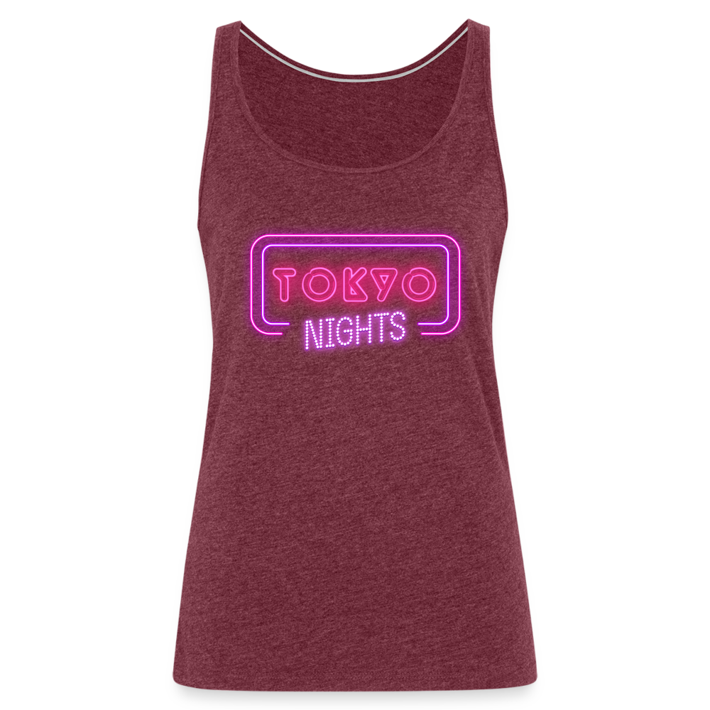 Tanktop Ladies Japan "Tokyo Nights" - Bordeauxrot meliert