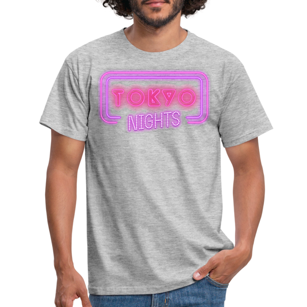 T-Shirt Japan "Tokyo Nights" - Grau meliert