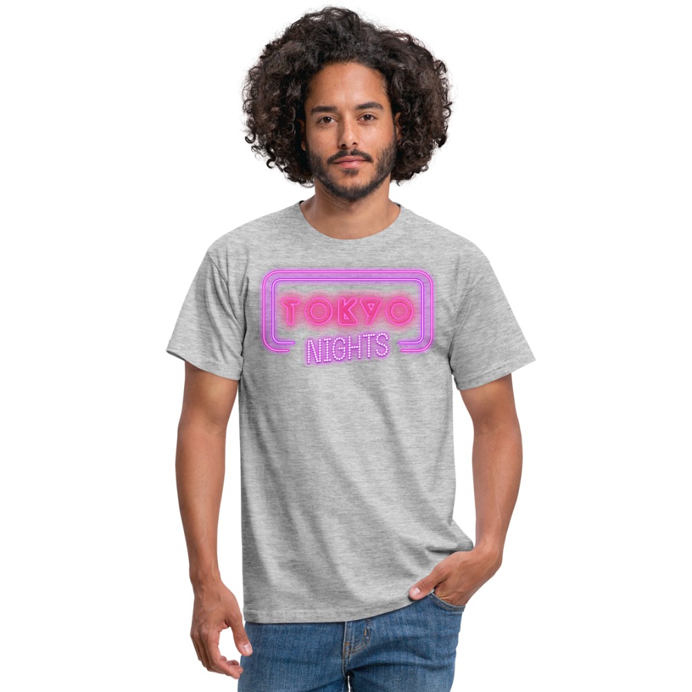 T-Shirt Japan "Tokyo Nights" - Grau meliert