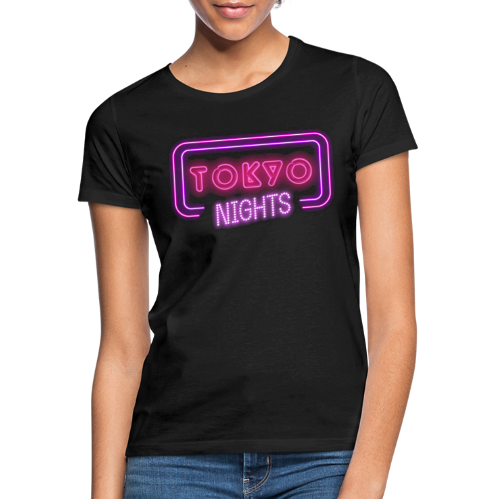 T-Shirt Ladies Japan "Tokyo Nights" - Schwarz