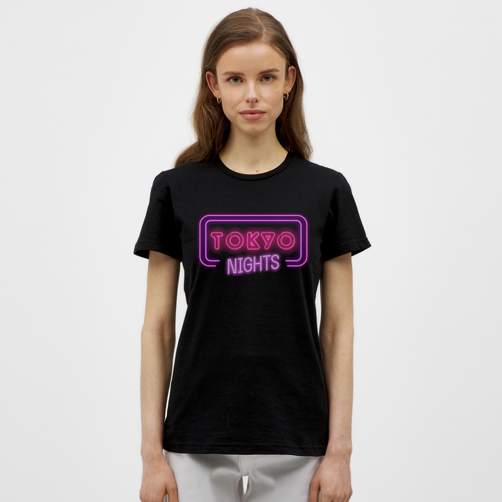 T-Shirt Ladies Japan "Tokyo Nights" - Schwarz