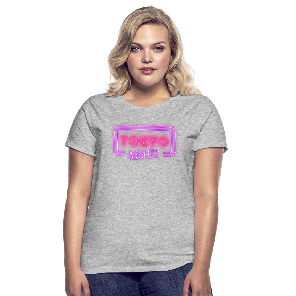 T-Shirt Ladies Japan "Tokyo Nights" - Grau meliert