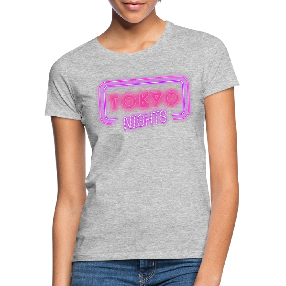 T-Shirt Ladies Japan "Tokyo Nights" - Grau meliert