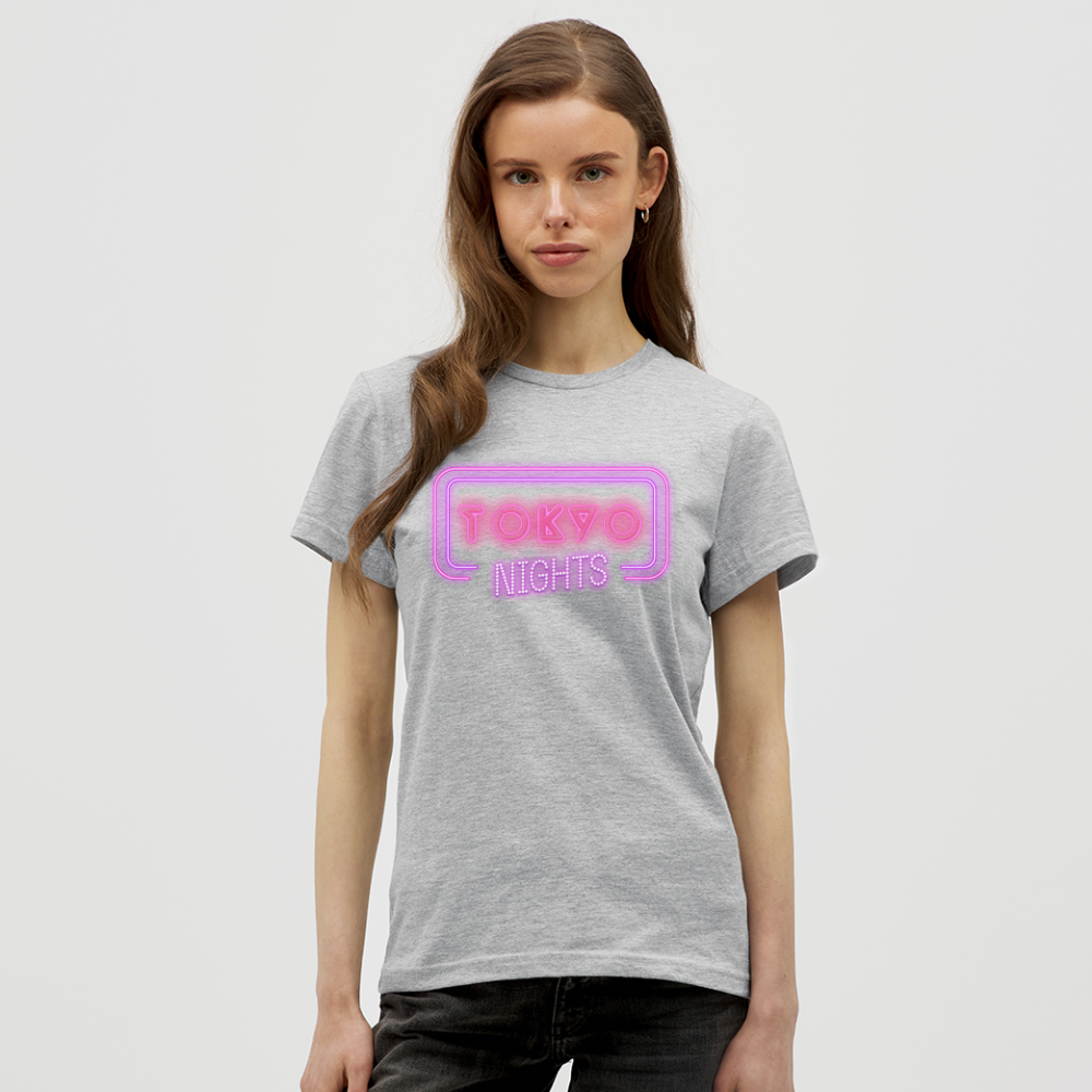 T-Shirt Ladies Japan "Tokyo Nights" - Grau meliert