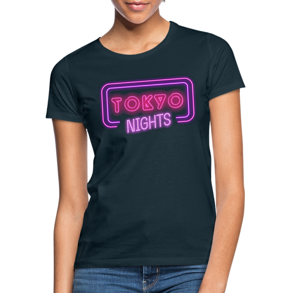 T-Shirt Ladies Japan "Tokyo Nights" - Navy
