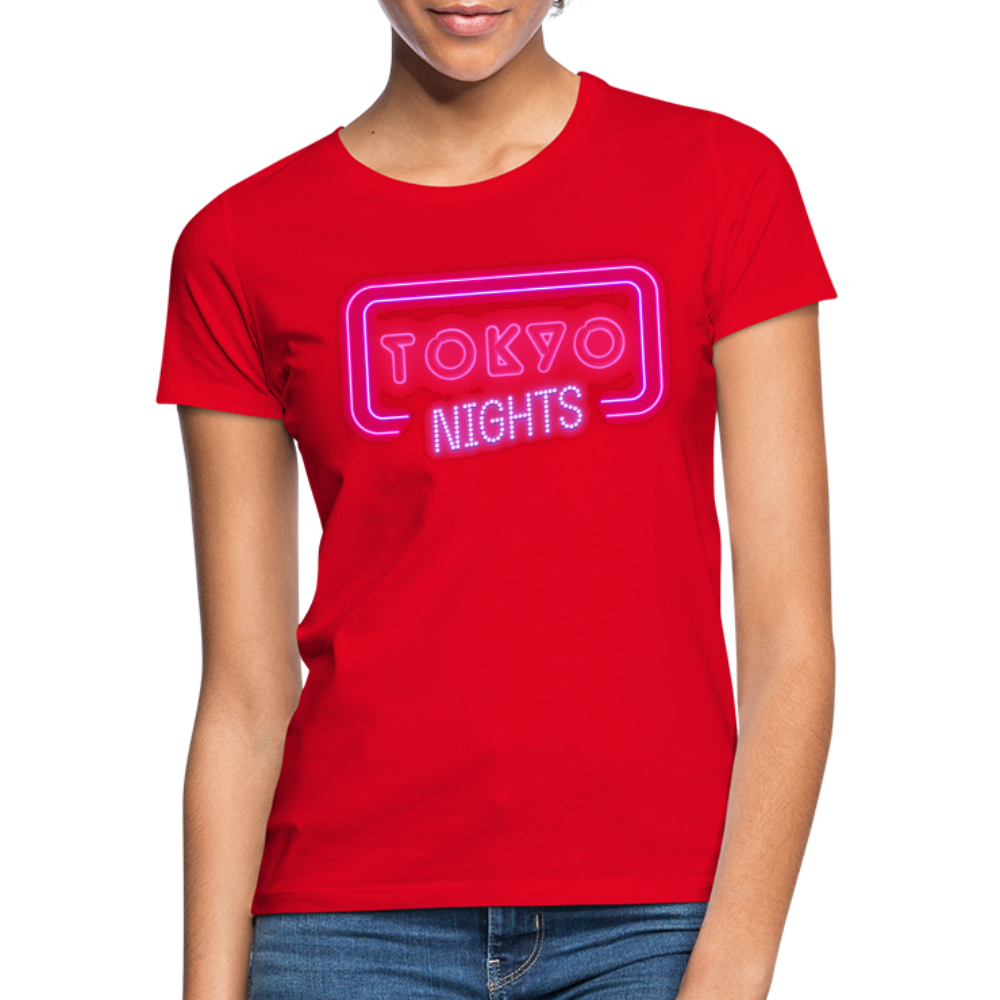 T-Shirt Ladies Japan "Tokyo Nights" - Rot