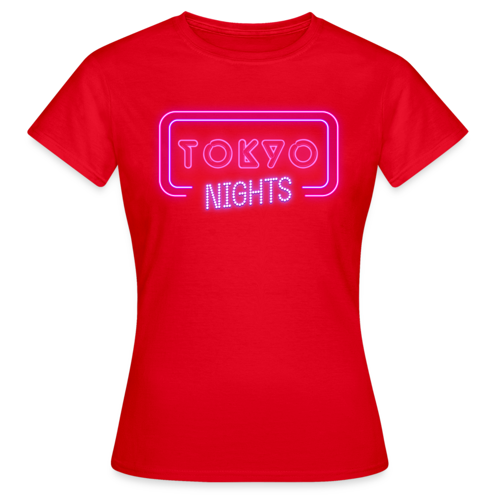 T-Shirt Ladies Japan "Tokyo Nights" - Rot