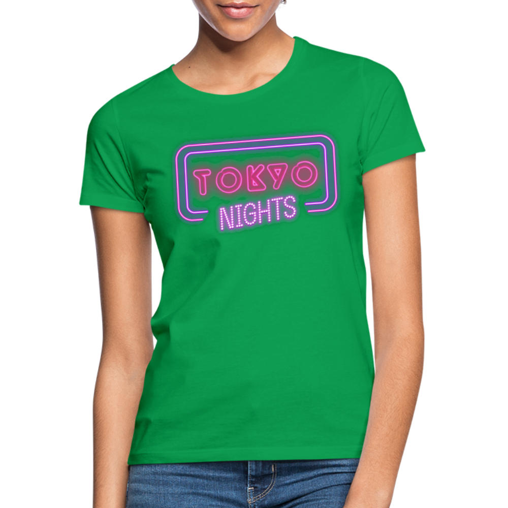 T-Shirt Ladies Japan "Tokyo Nights" - Kelly Green