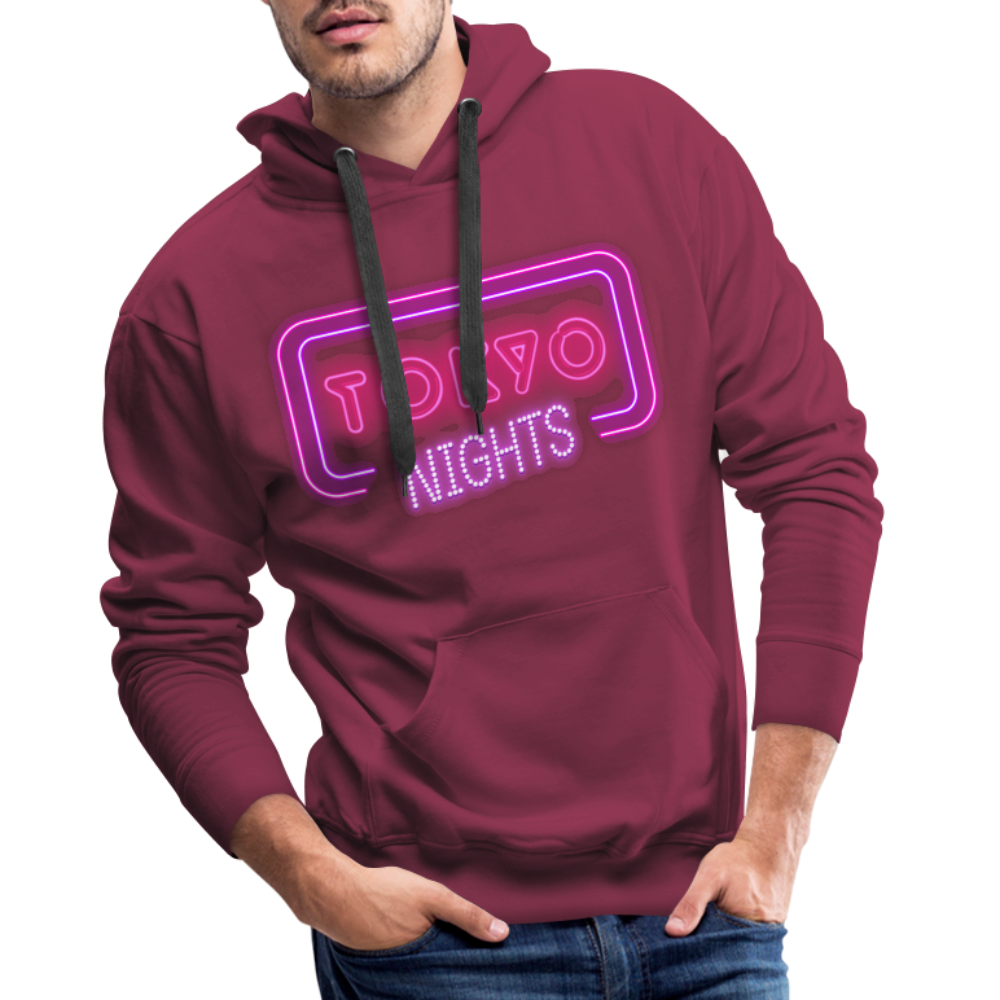 Hoodie Japan "Tokyo Nights" - Bordeaux