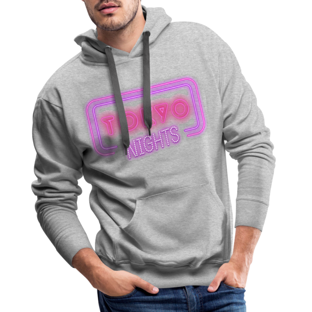 Hoodie Japan "Tokyo Nights" - Grau meliert
